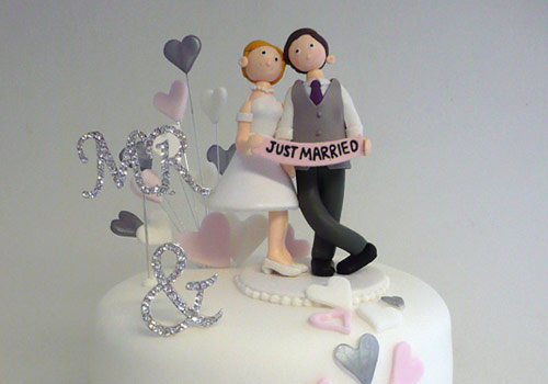 Just Married Novelty Wedding Cake